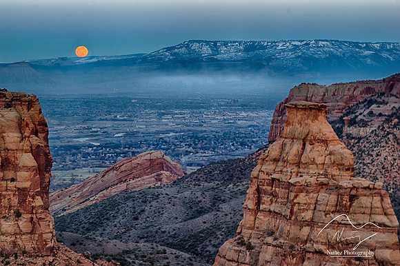 Super Moon over Colorado National Monument